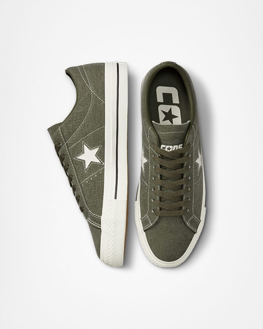Men's Converse CONS One Star Pro Workwear Skate Shoes Olive / Black | AU 1084CY